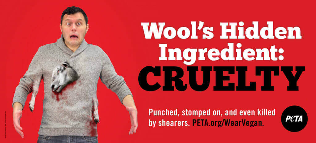 Wool's Hidden Ingredient: Cruelty Billboard