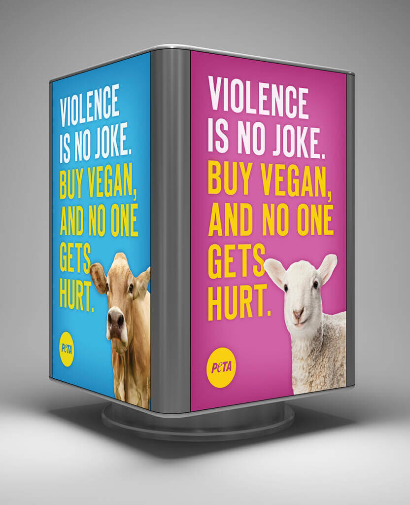 PETA "Violence Is No Joke" Billboard