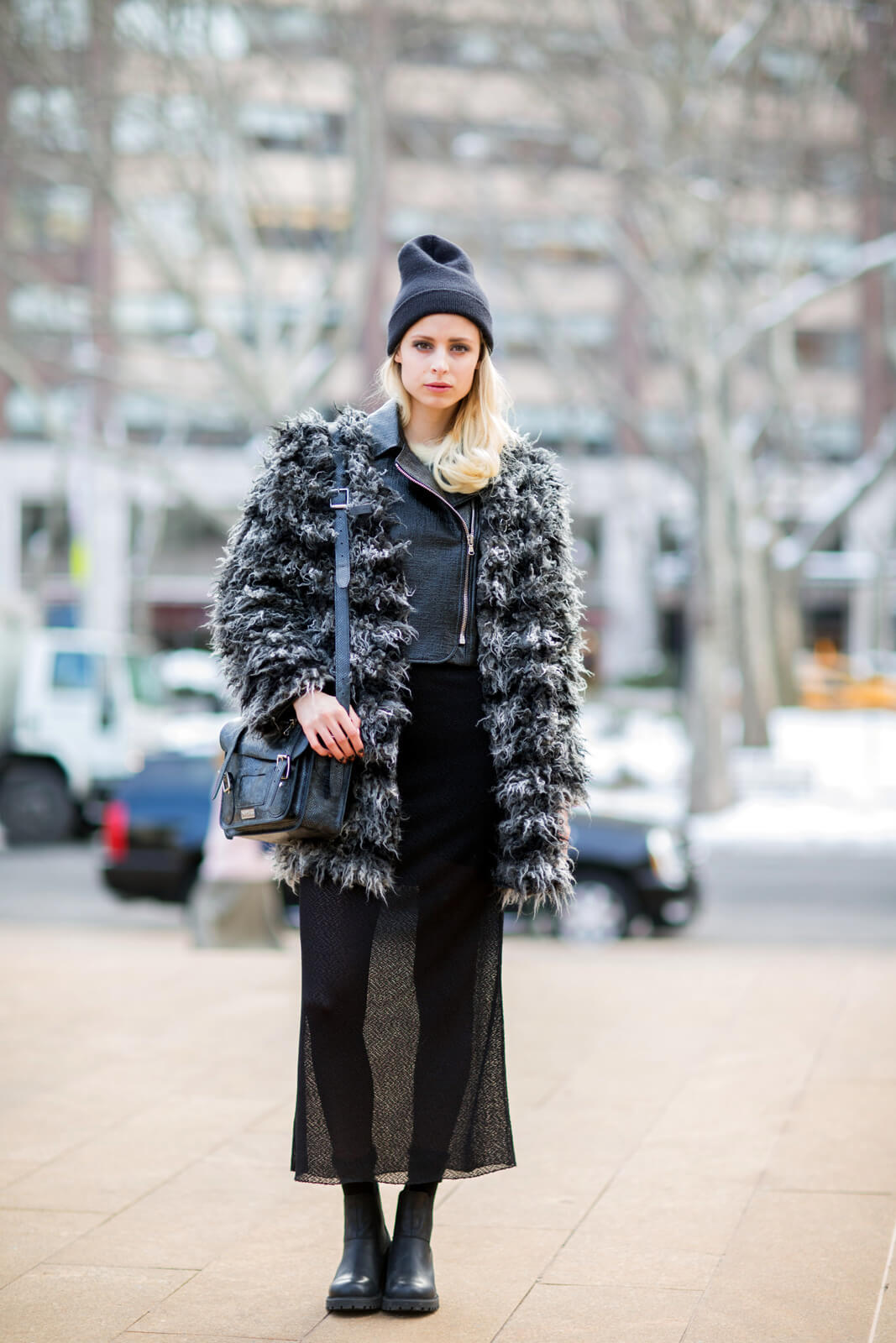 BooHoo Sheila Shaggy Layered Faux Fur Coat
