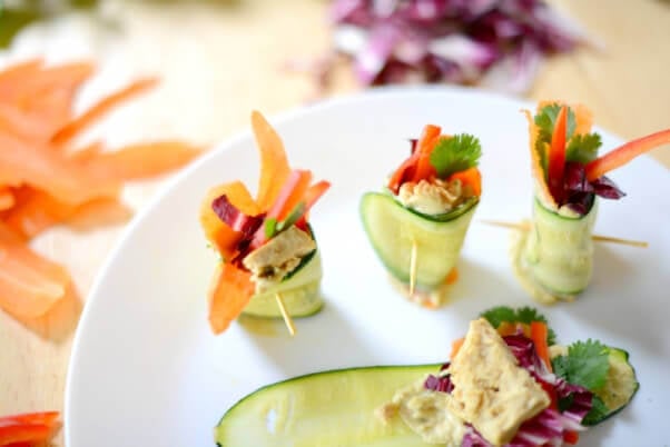 Rainbow Zucchini Rolls