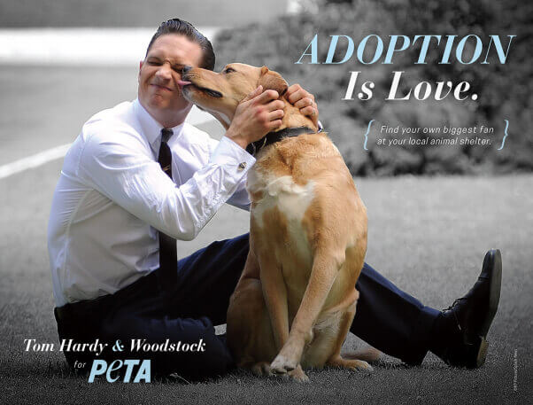 Tom Hardy & Woodstock for PETA