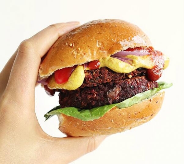 Beet Burger veggie burger by Minimalist Baker