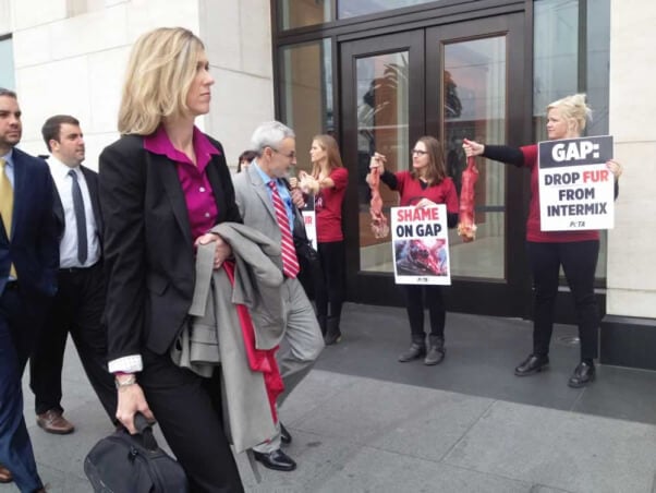 PETA protest at Gap shareholder meeting