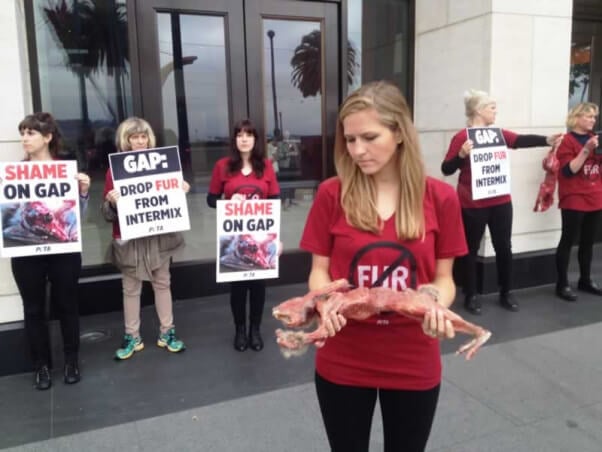 PETA protest at Gap Inc. shareholder meeting