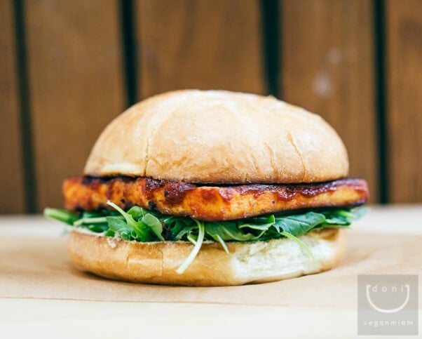 asian tofu vegan burger