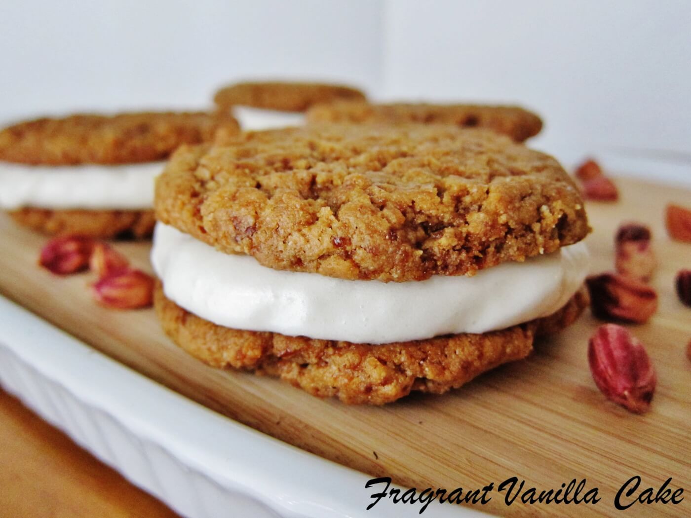 fluffernutter cookie sandwiches with aquafaba whip