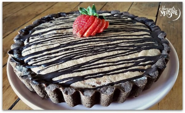 Morsels and Moonshine Aquafaba Chocolate Strawberry Mousse Pie