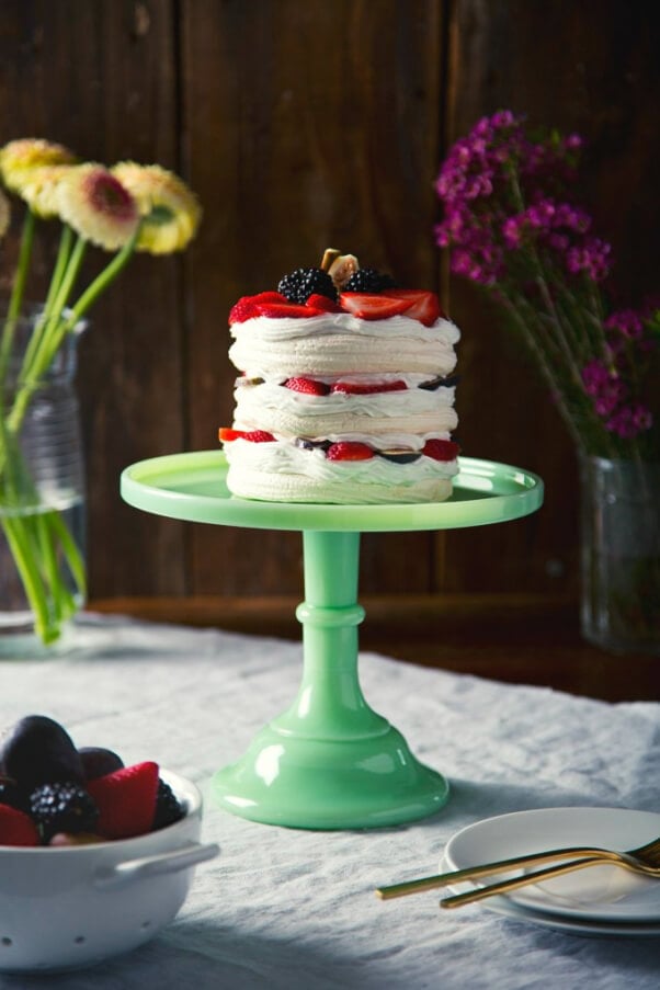 'Pickles n Honey' Aquafaba Pavlova
