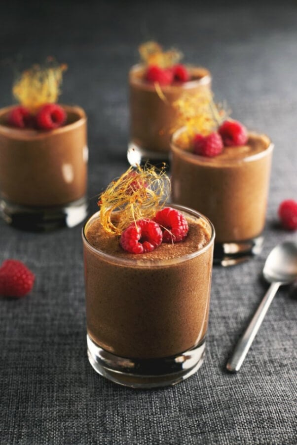 Vegan Chocolate Mousse made with Aquafaba Chickpea Brine