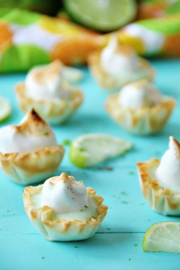 Vegan Lime Tarts with Aquafaba Meringue