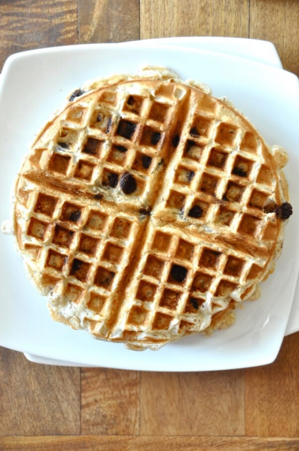 Banana Bread Chocolate Chip Waffles