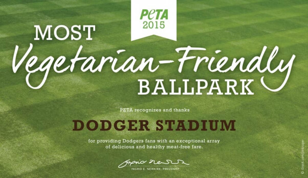 Veg-Friendly MLB Park Certificate