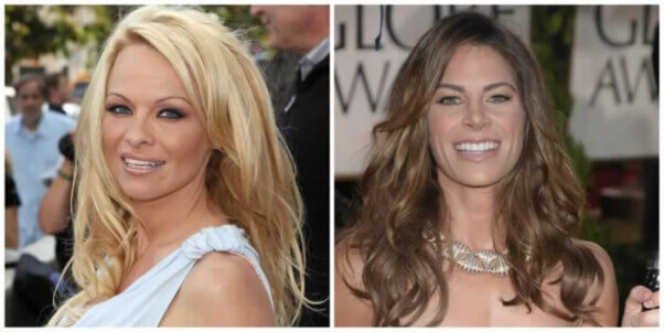 Pam Anderson and Jillian Michaels collage