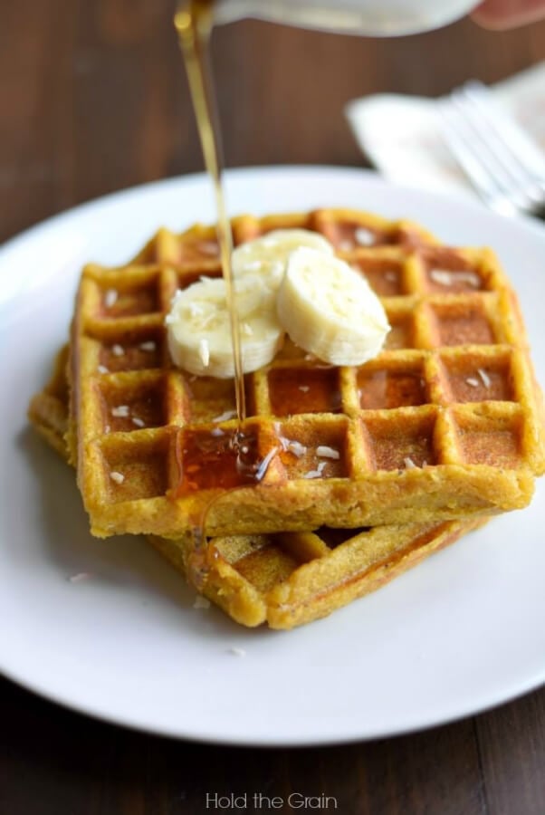 sweet plantains waffles