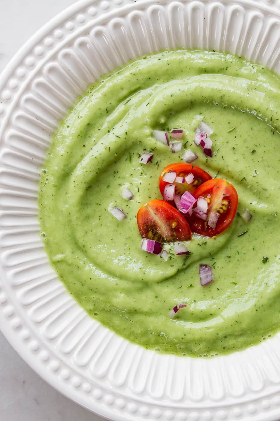 chilled avocado cucumber soup