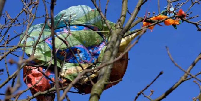 plastic balloon release litter