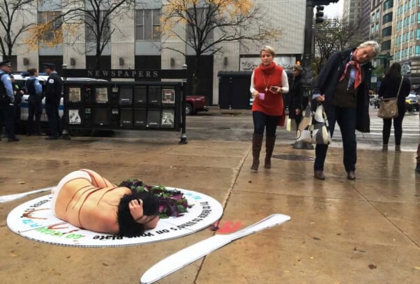 'Try to Relate to Who's on Your Plate' demo in Chicago