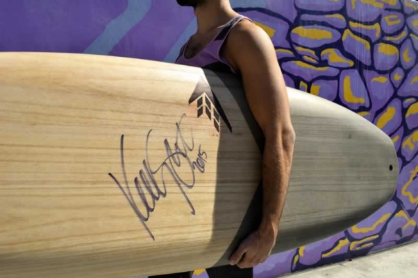 Firewire Spitfire surfboard signed by Kelly Slater