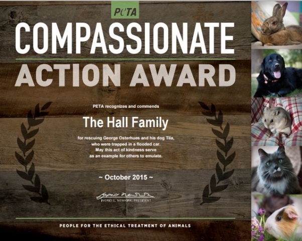 Compassionate Action award for Hall family