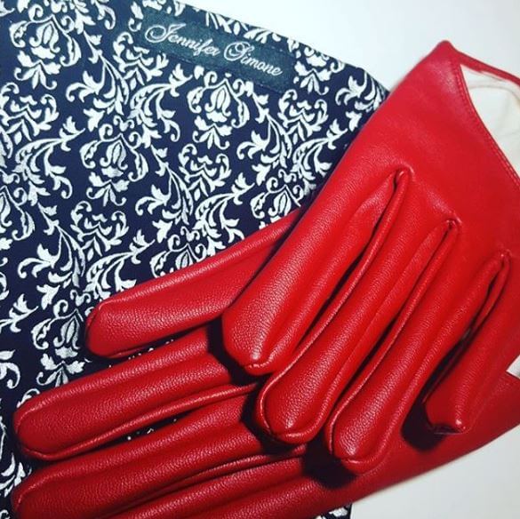 red-leather-faux-leather-gloves