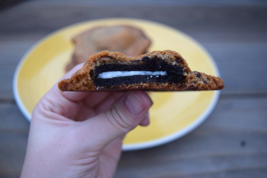 Vegan Stuffed Chocolate Chip Cookies