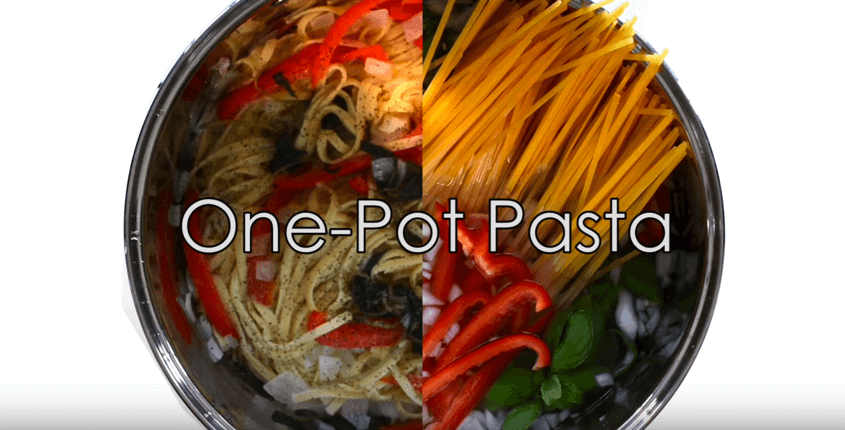 Basil and Red Pepper One-Pot Pasta (Video)