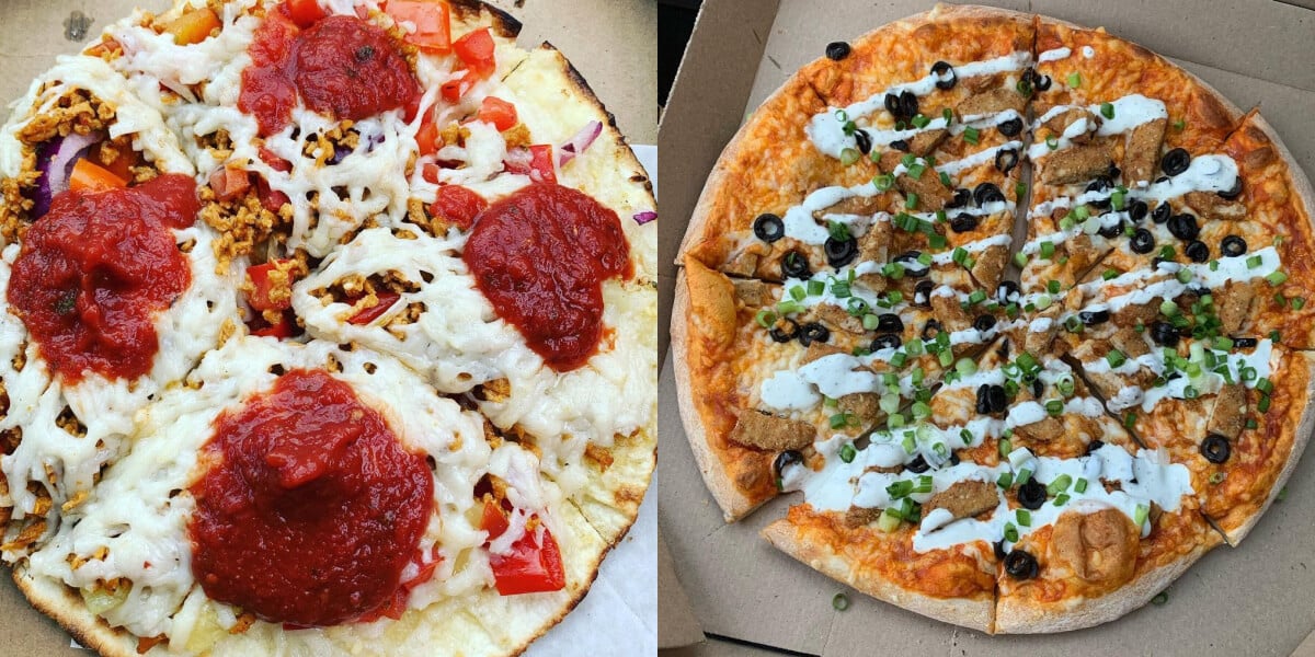 Have you tried our new 'Spicy NoChicken Vegan Ranch Pizza yet