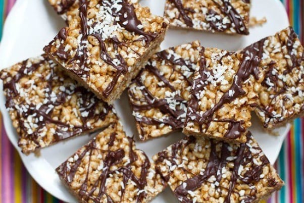 Almond Butter Rice Crisp Treats