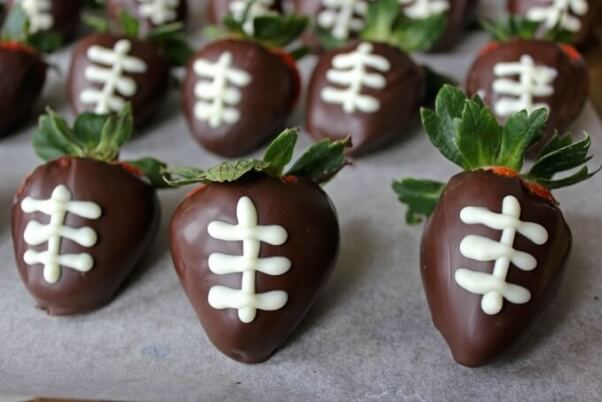 Chocolate covered footballs