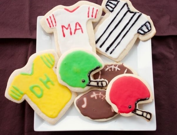 Football Cut-Out Sugar Cookies