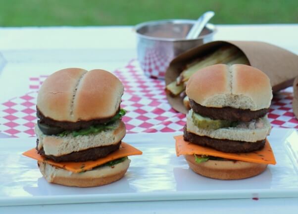 Vegan big mac sliders