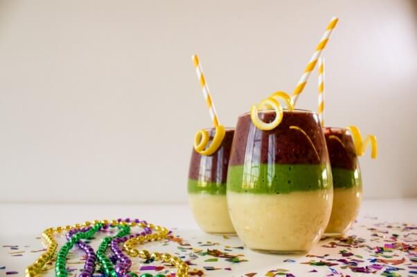 Vegan Mardi Gras Smoothies