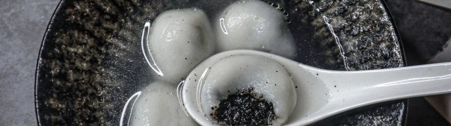 chez jorge tang yuan black sesame rice balls