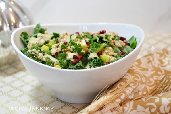 kale farro chia salad