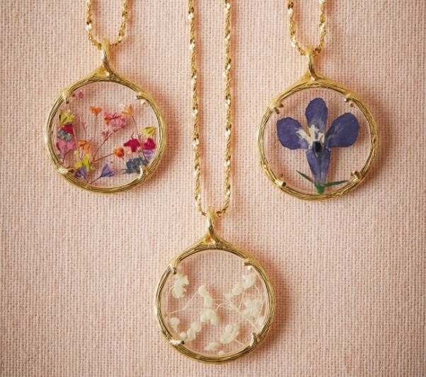 BHLDN Pressed Flower Necklaces