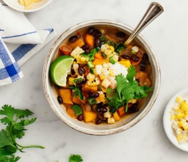 butternut squash black bean chili