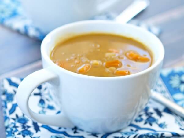 coconut curry chickpea lentil soup