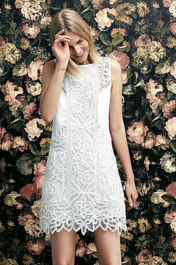 laced garden shift anthropologie