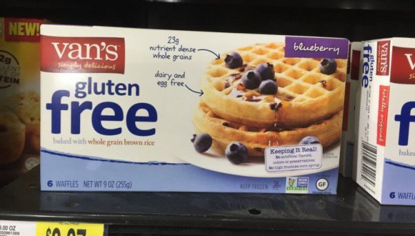 vegan frozen food: van's gluten-free waffles