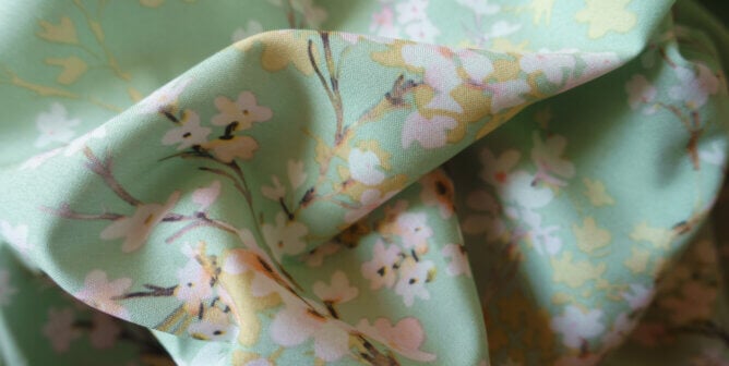 light green vegan silk made of rayon
