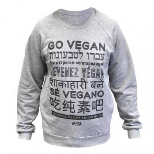 peta go vegan sweatshirt
