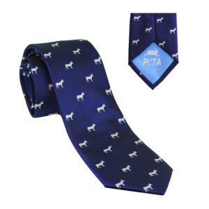 vegan silk tie made of poly microfiber