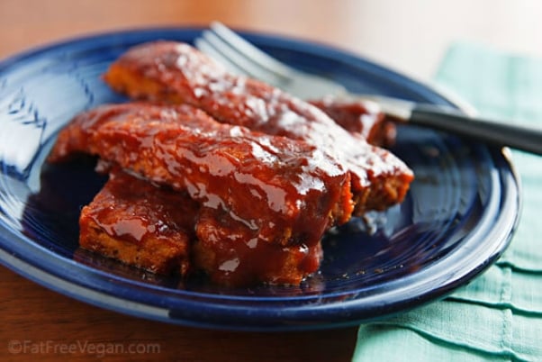 BBQ ribs vegan fatfree kitchen