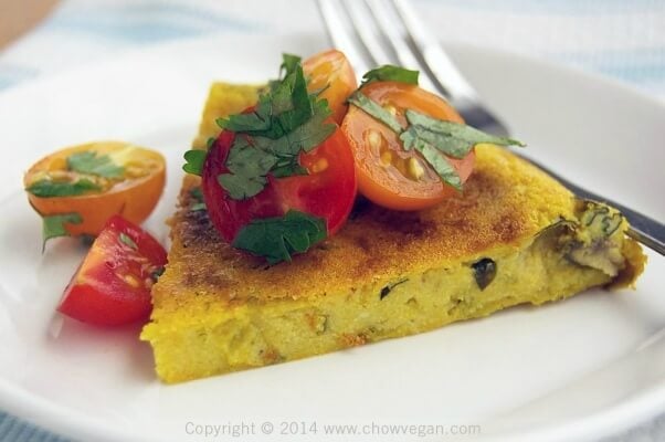 Rice Cooker Vegan Frittata Slice