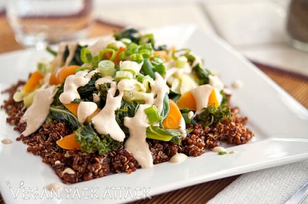 Steamed veggies and quinoa