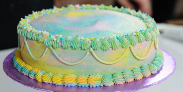 Vegan Rainbow Lemon Cake with Buttercream Frosting | PETA
