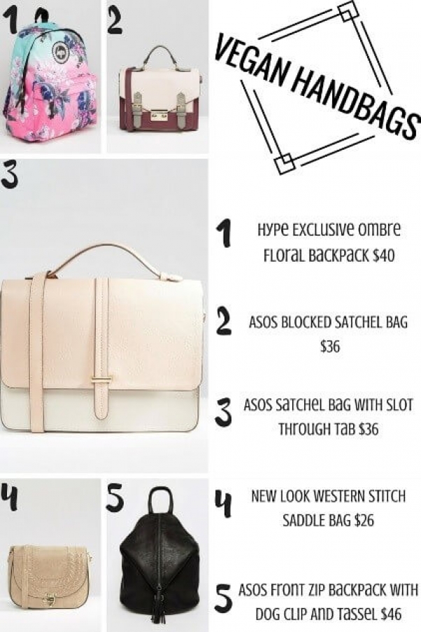 Trendy Vegan Handbags & Backpacks Under 50 PETA