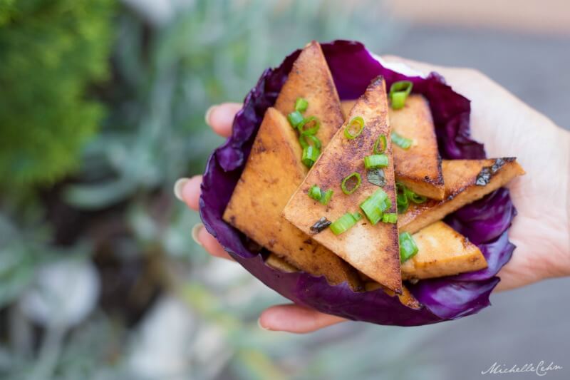 Garlicky-Ginger Tofu Triangles From 'The Friendly Vegan Cookbook'