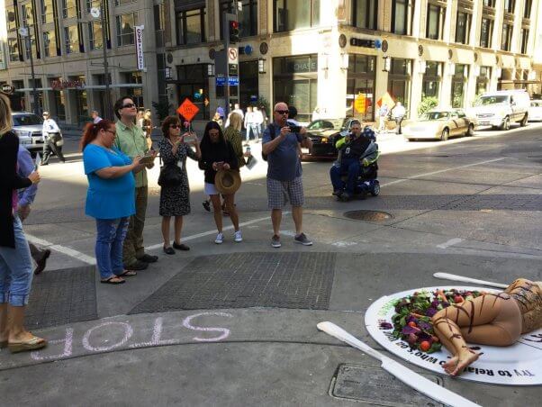 World Vegetarian Day demo in Dallas