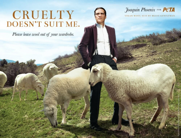 Joaquin Phoenix in Anti Wool Ad